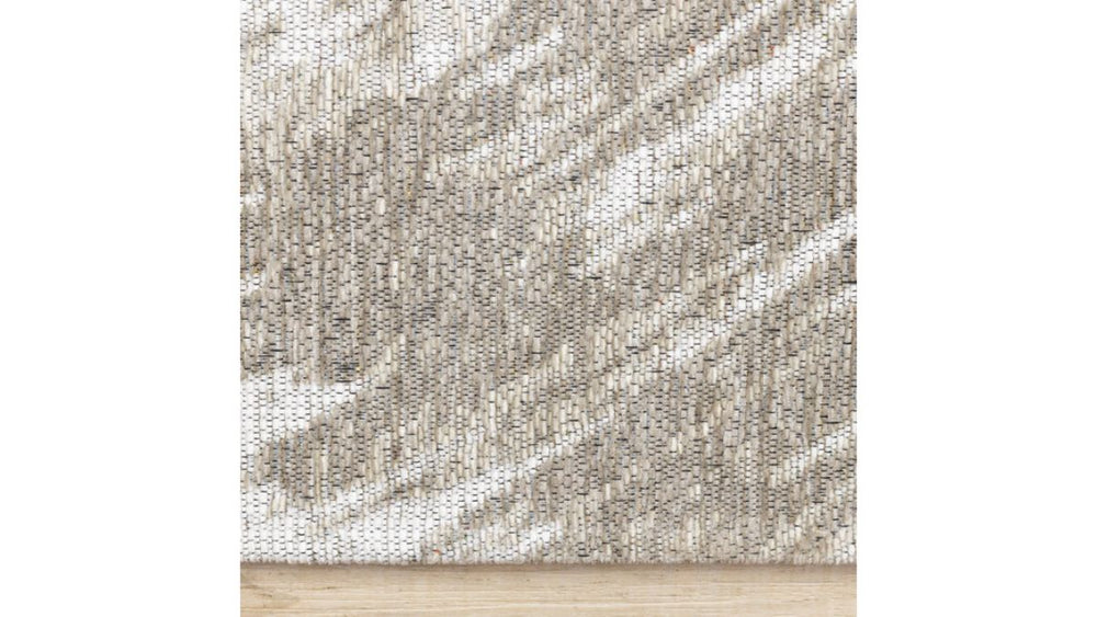 Cathedral White Taupe Beige Brush Strokes Rug
