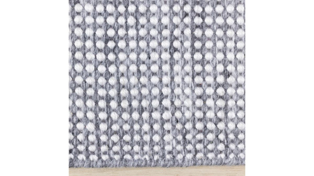 Aspen Grey Cream Woven Dot Rug