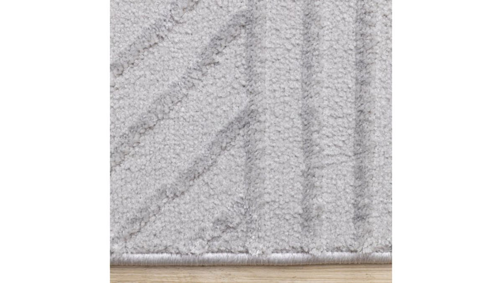 Ellington Grey Abstract Herringbone Design Rug