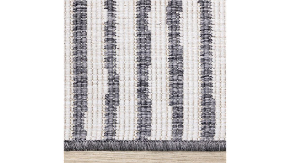 Bristol Grey Cream Pointing Triangles Reversible Rug