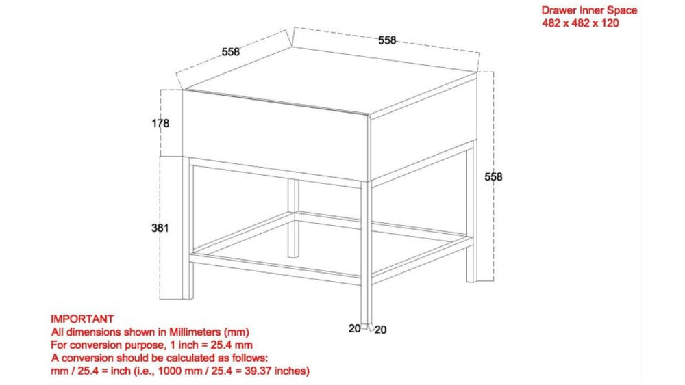 WORLDWIDE HOME FURNISHINGS OJAS END TABLE