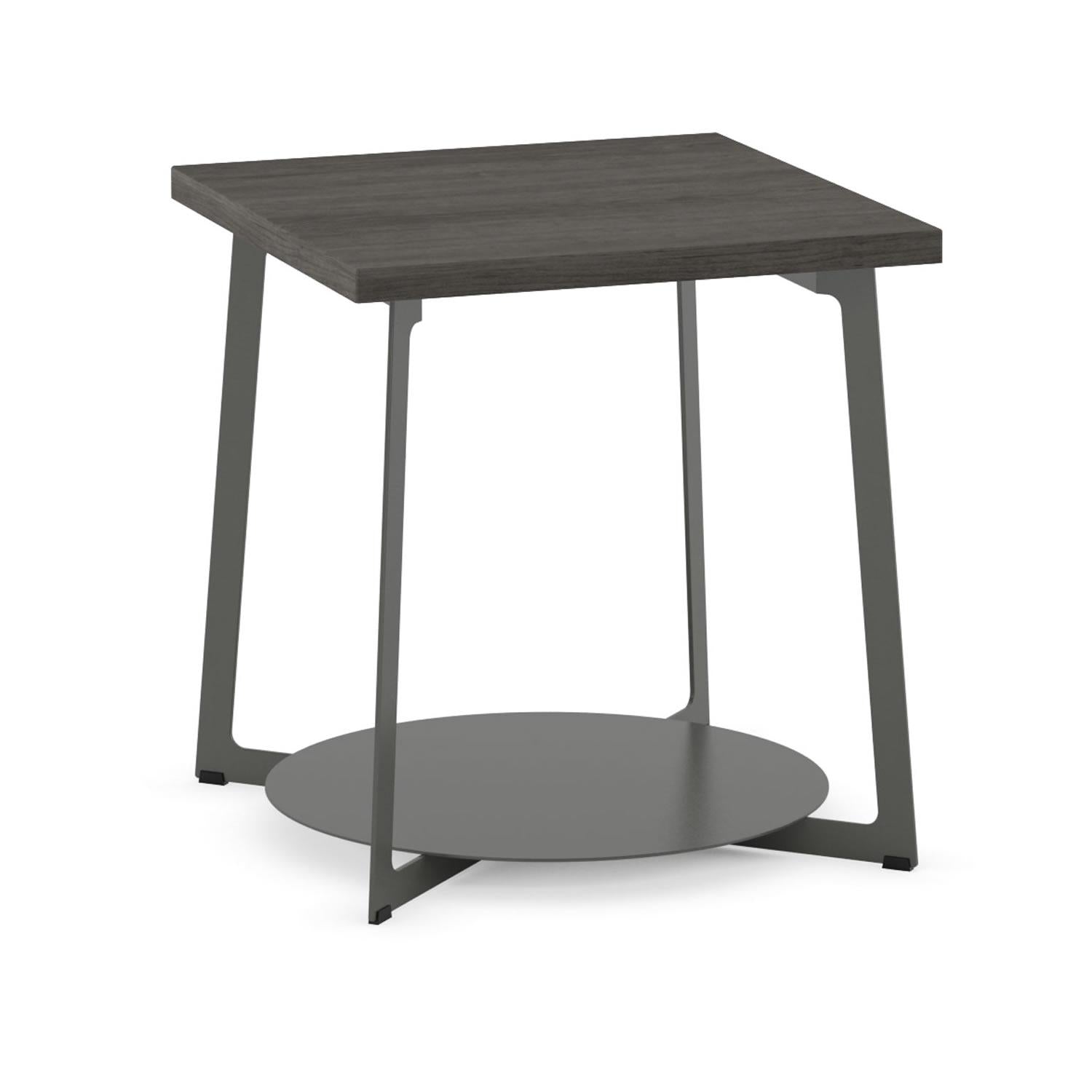  Amisco Malloy 50266 End Table Base - Metallo/Mouse IMAGE 1