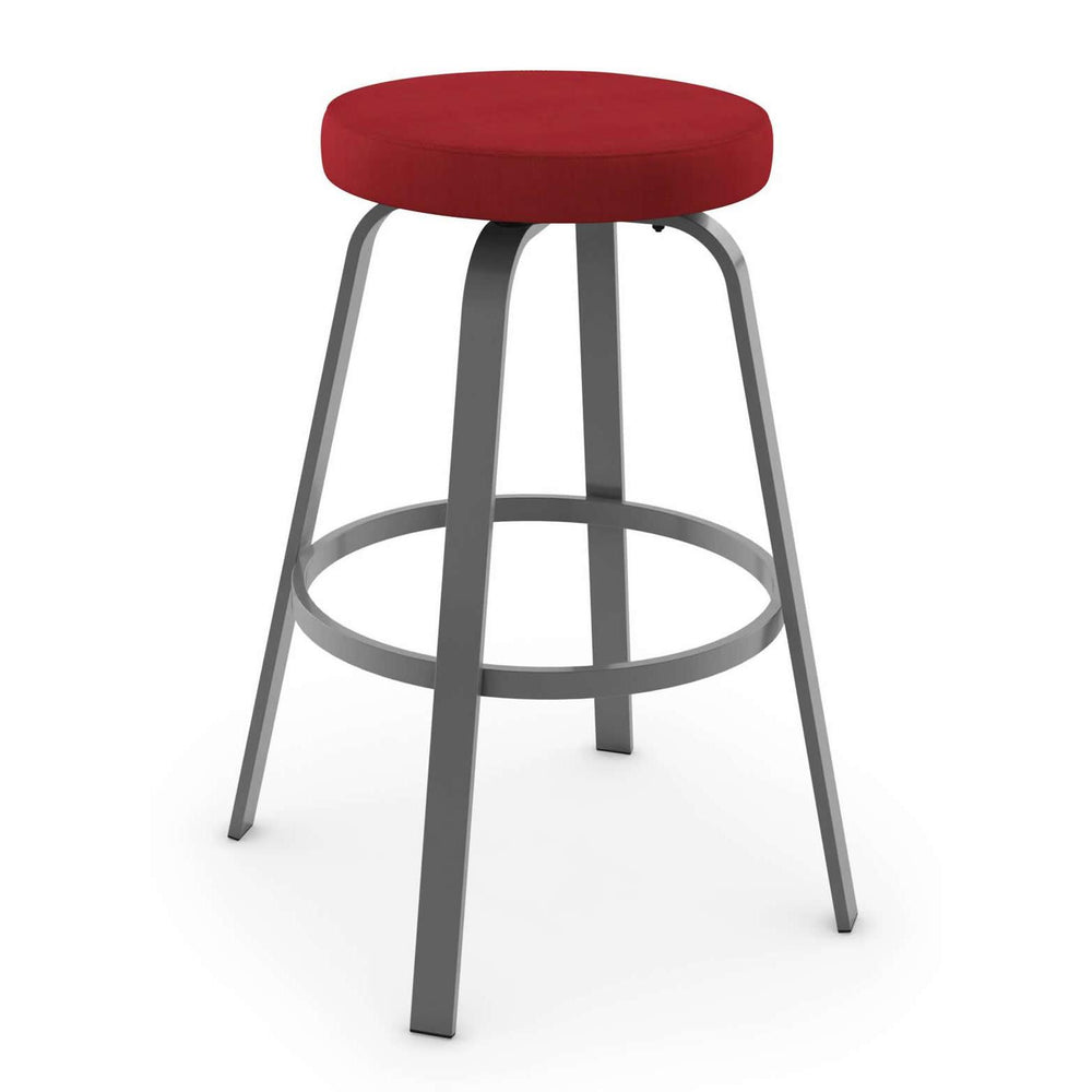  Amisco Reel 42436-34 Spectator Height Swivel Stool - Metallo/Flame IMAGE 1