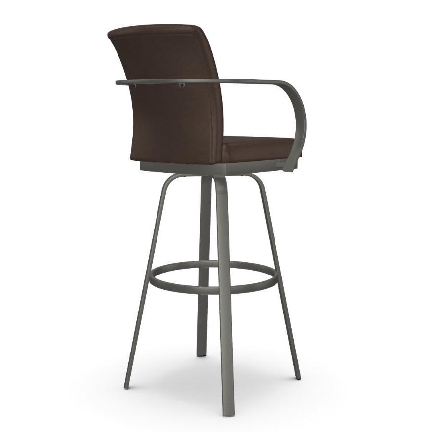  Amisco Lance 41436-34 Spectator Height Swivel Stool - Metallo/Bark IMAGE 2