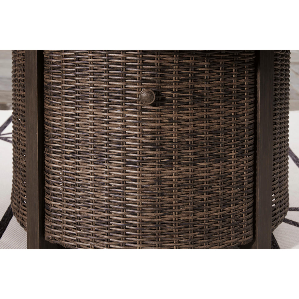  Signature Design by Ashley Paradise Trail P750-776 Round Fire Pit Table IMAGE 5