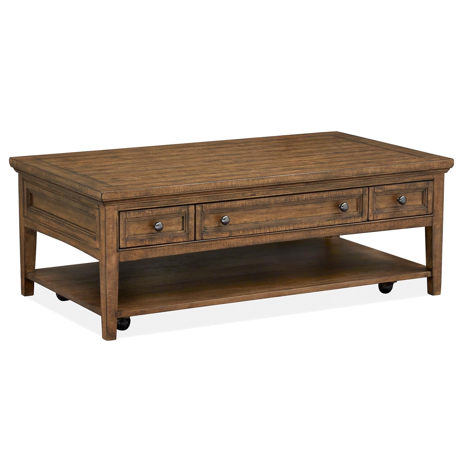  Magnussen Bay Creek T4398-43 Rectangular Cocktail Table with Casters IMAGE 1