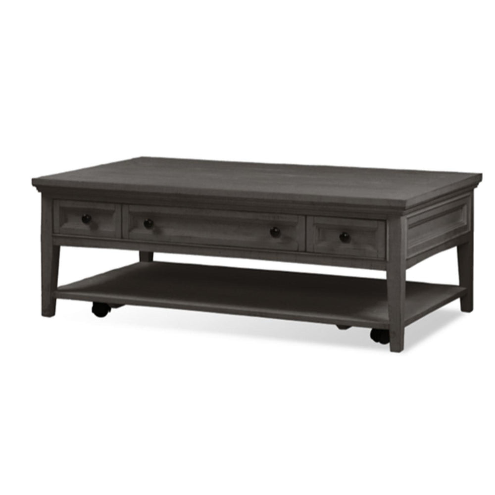  Magnussen Westley Falls T4399-43 Rectangular Cocktail Table with Casters IMAGE 1