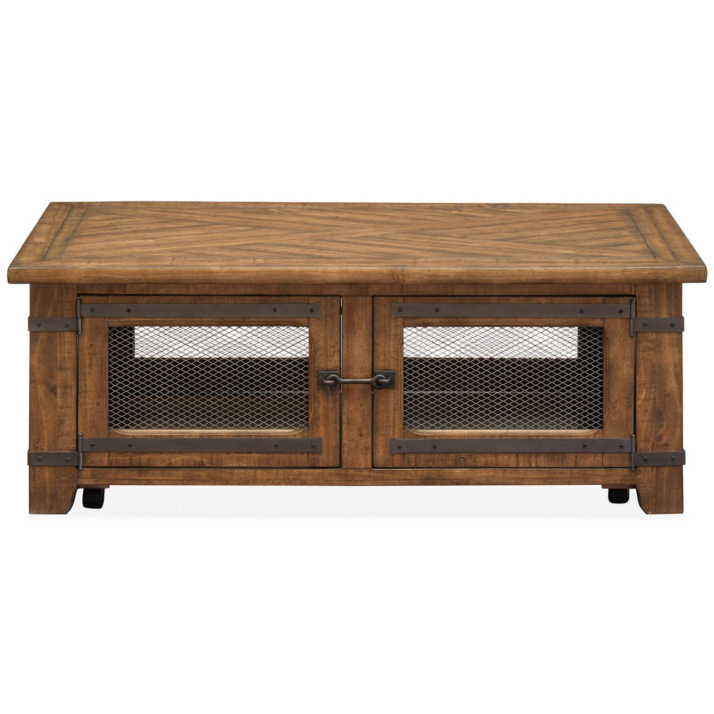  Magnussen Chesterfield T4717-50 Lift Top Storage Cocktail Table with Casters IMAGE 1