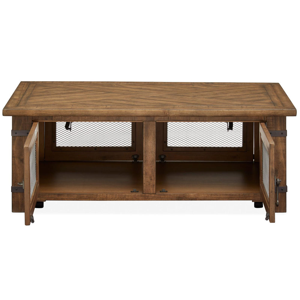  Magnussen Chesterfield T4717-50 Lift Top Storage Cocktail Table with Casters IMAGE 2