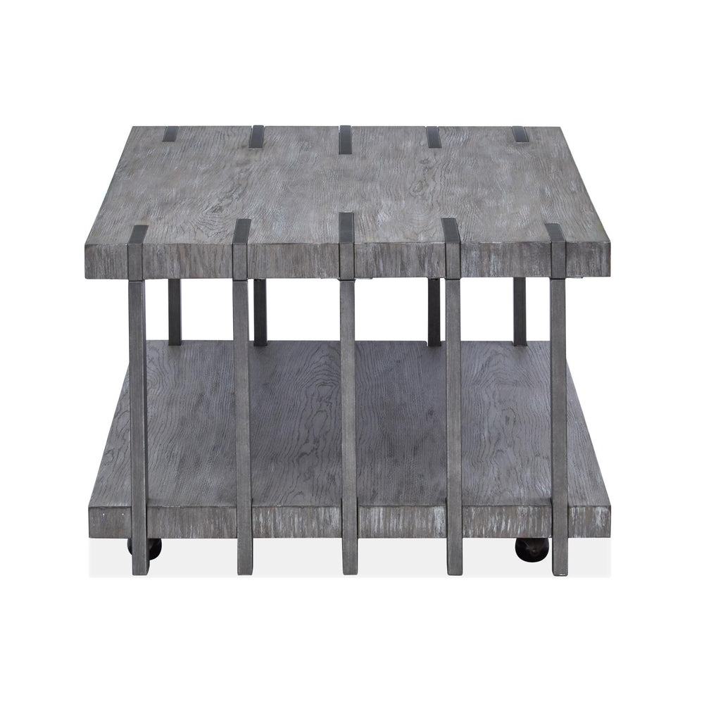  Magnussen Eldridge T4917-43 Rectangular Cocktail Table with Casters IMAGE 3