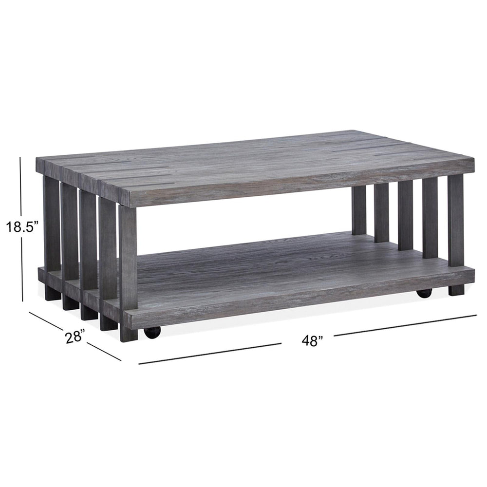  Magnussen Eldridge T4917-43 Rectangular Cocktail Table with Casters IMAGE 6