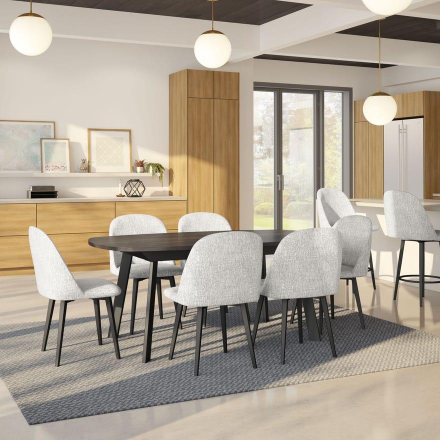  Amisco Zahra 30334/1B24BP04 Dining Chair - Magnetite/Pixel IMAGE 2