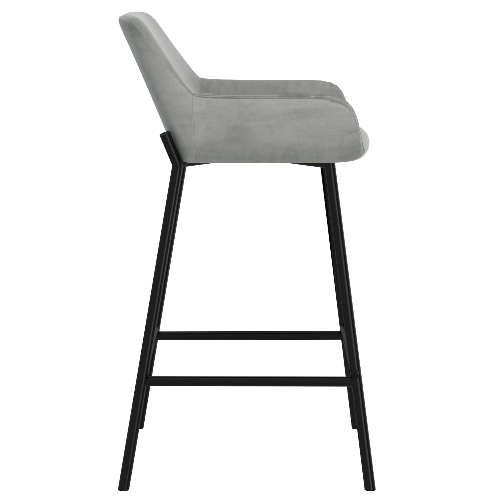 !nspire Baily 203-541GRY 26" Counter Stool - Grey and Black IMAGE 4