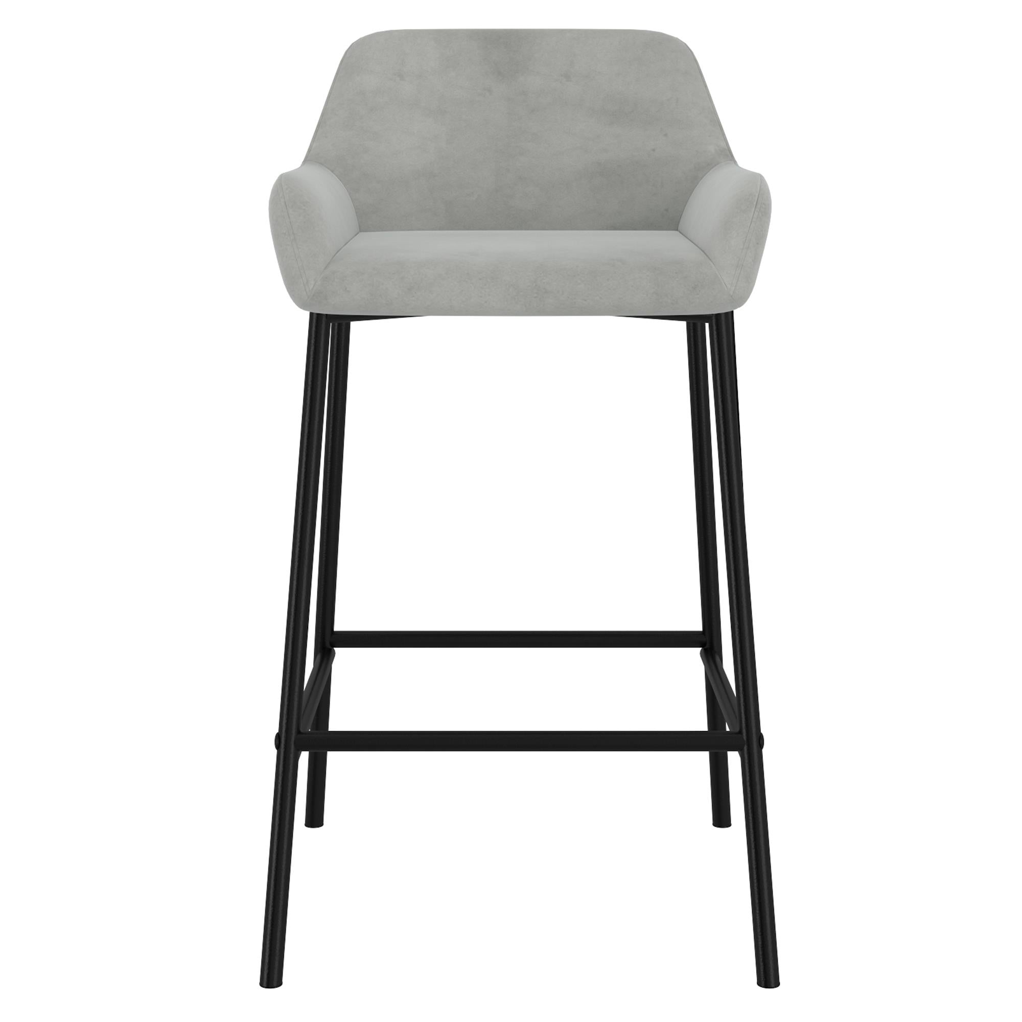  !nspire Baily 203-541GRY 26" Counter Stool - Grey and Black IMAGE 5