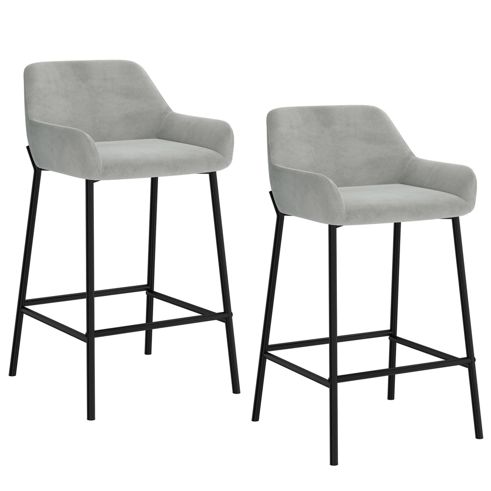  !nspire Baily 203-541GRY 26" Counter Stool - Grey and Black IMAGE 7