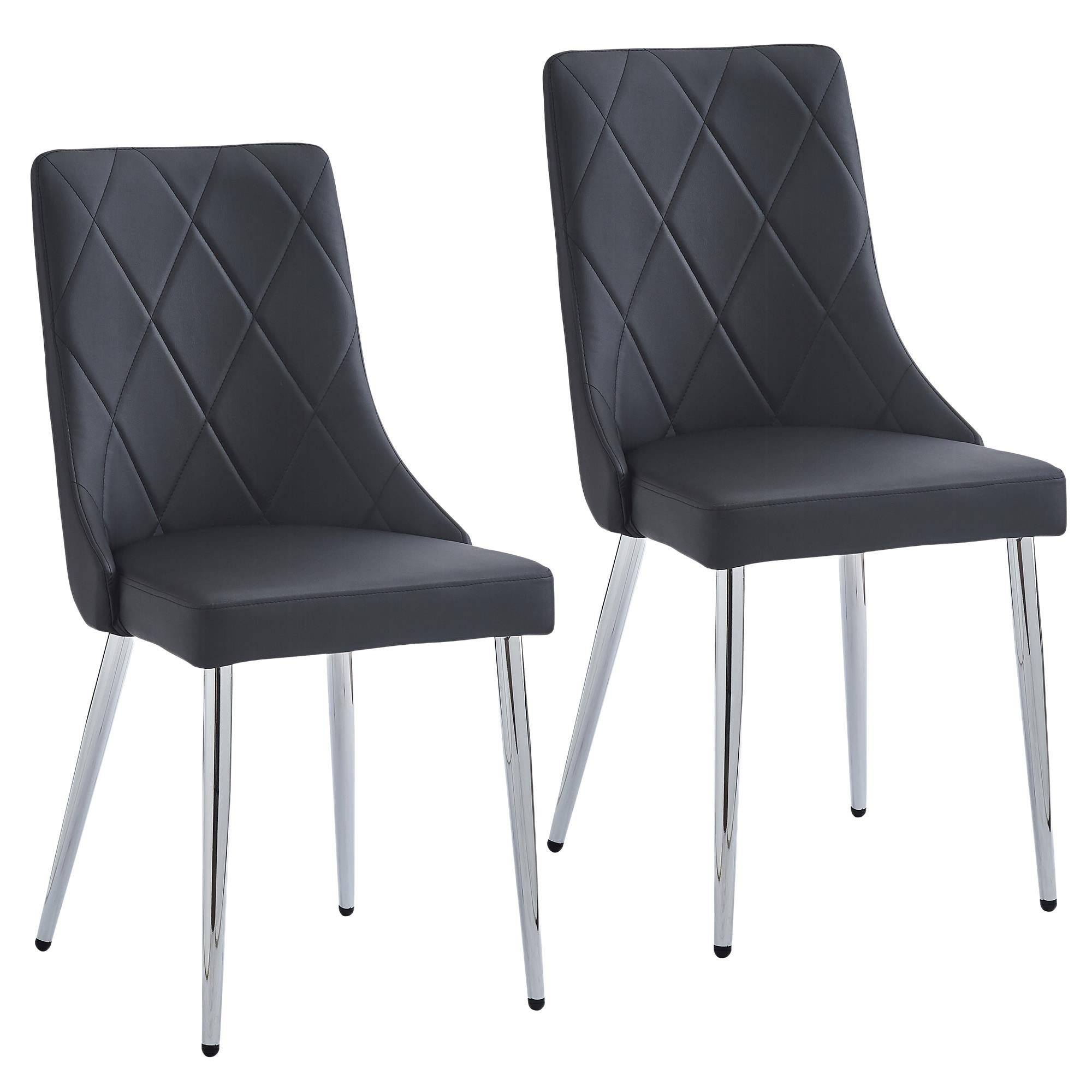  !nspire Devo 202-087BK Dining Chair - Black and Chrome IMAGE 7