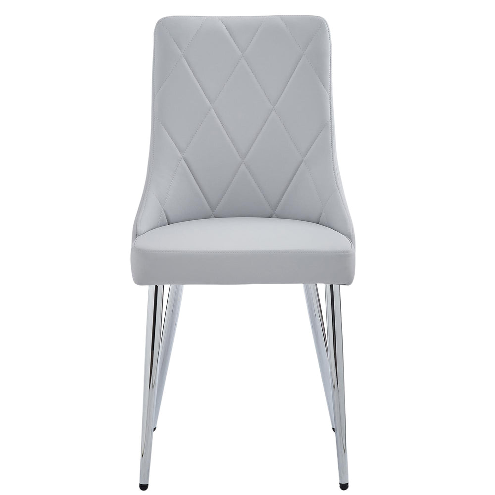  !nspire Devo 202-087LG Dining Chair - Light Grey and Chrome IMAGE 5