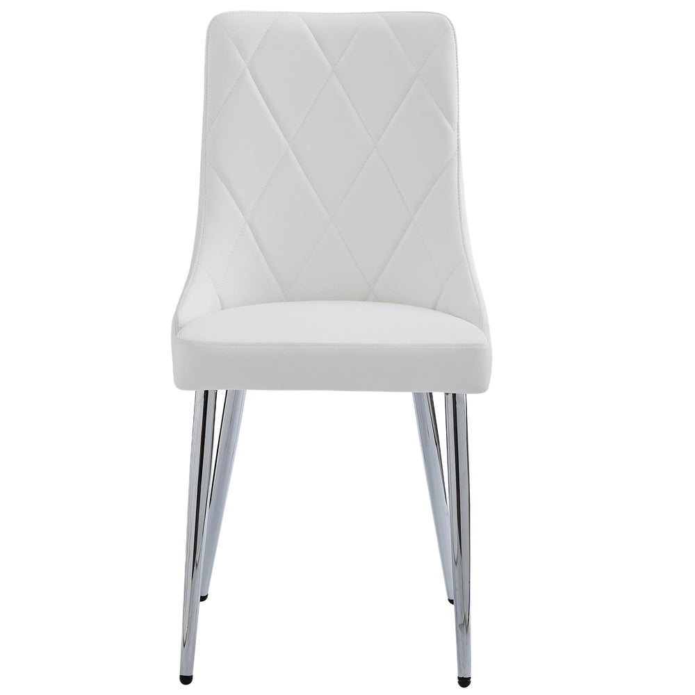  !nspire Devo 202-087WT Dining Chair - White and Chrome IMAGE 5