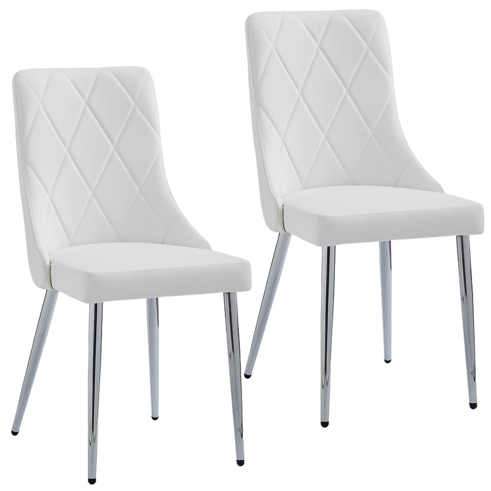  !nspire Devo 202-087WT Dining Chair - White and Chrome IMAGE 7