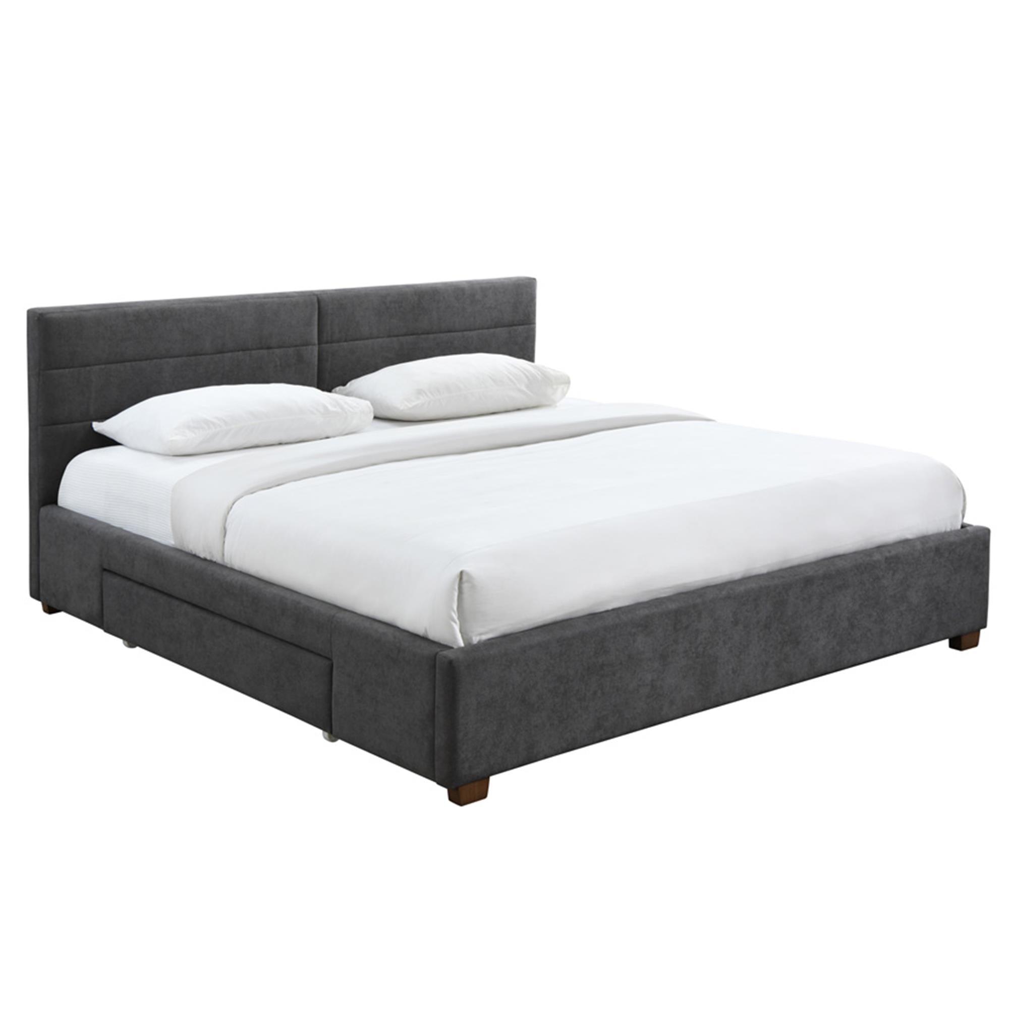  !nspire Emilio 101-633K-CH 78" King Platform Bed w/Drawers - Charcoal IMAGE 1