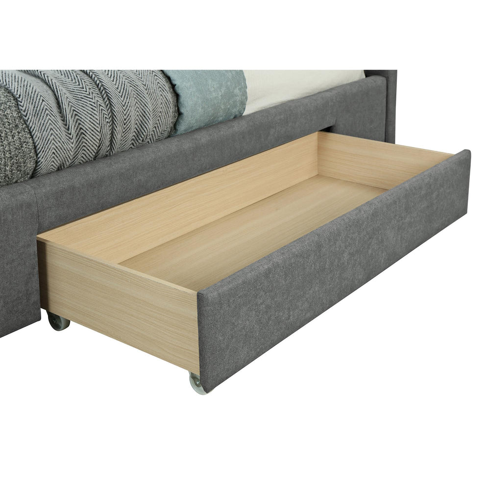  !nspire Emilio 101-633K-LG 78" King Platform Bed w/Drawers - Light Grey IMAGE 5