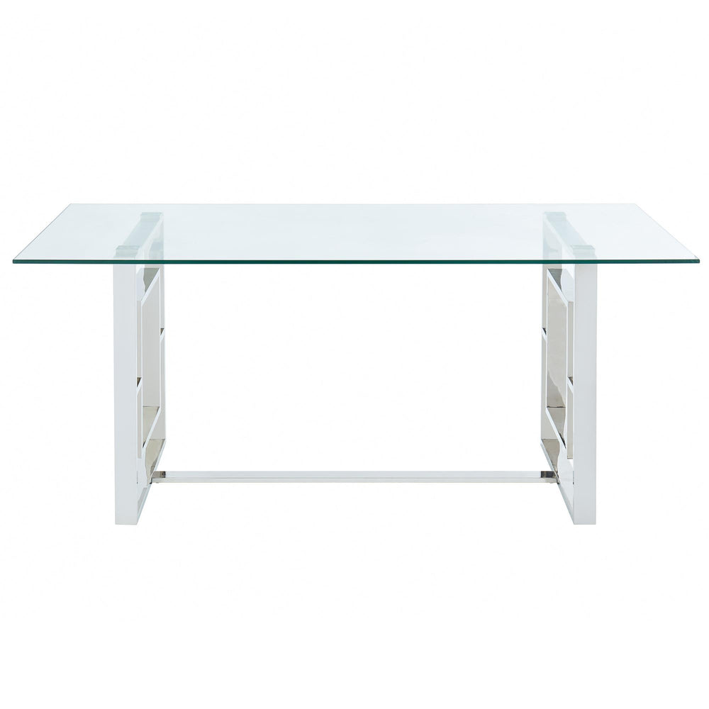  !nspire Eros 201-482CH Rectangular Dining Table - Silver IMAGE 3