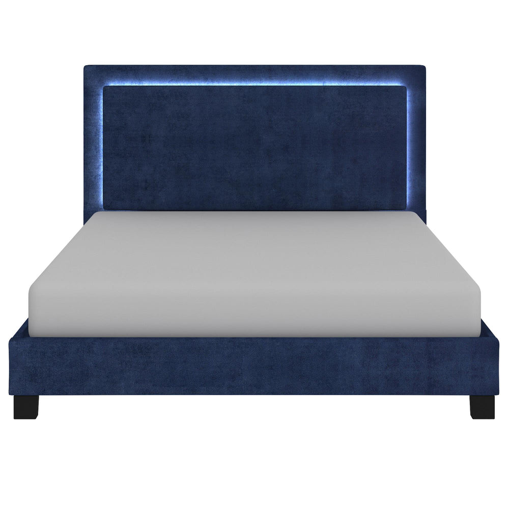  !nspire Lumina 101-088K-BL 78" King Platform Bed w/Light - Blue IMAGE 4