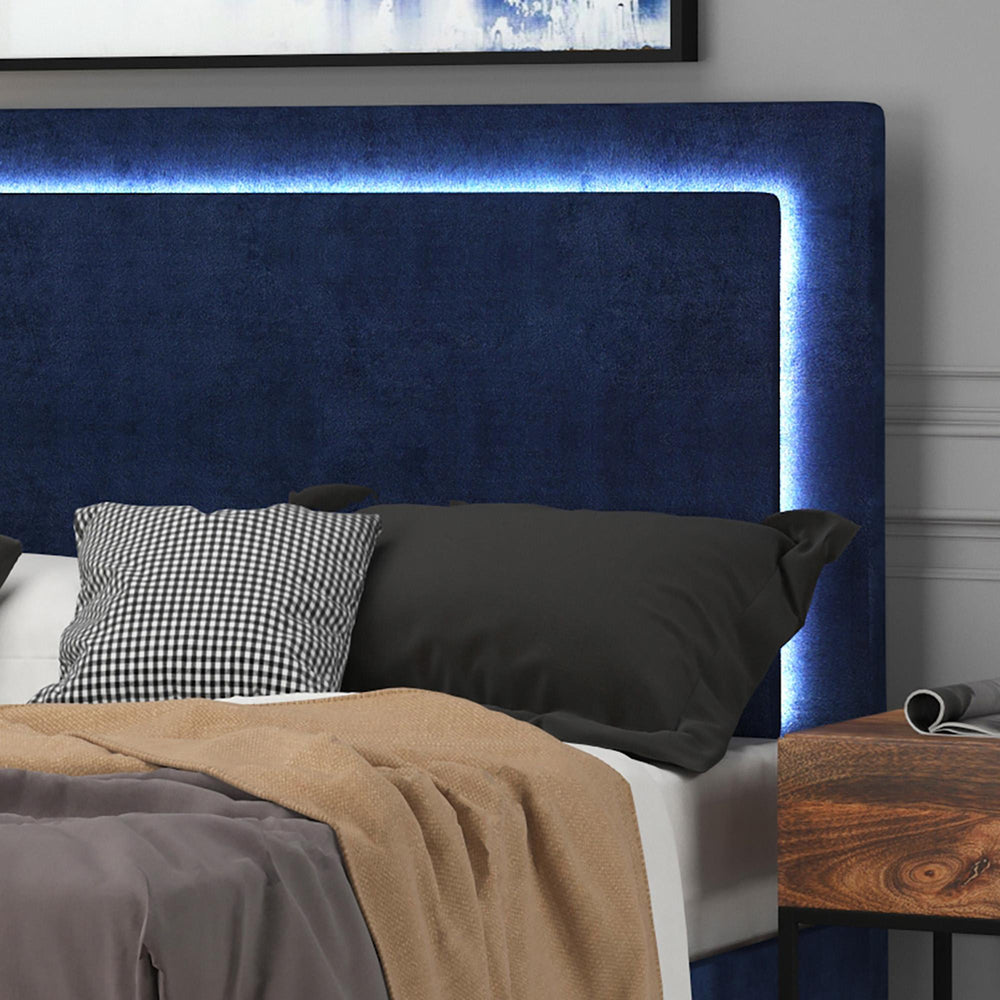  !nspire Lumina 101-088K-BL 78" King Platform Bed w/Light - Blue IMAGE 7