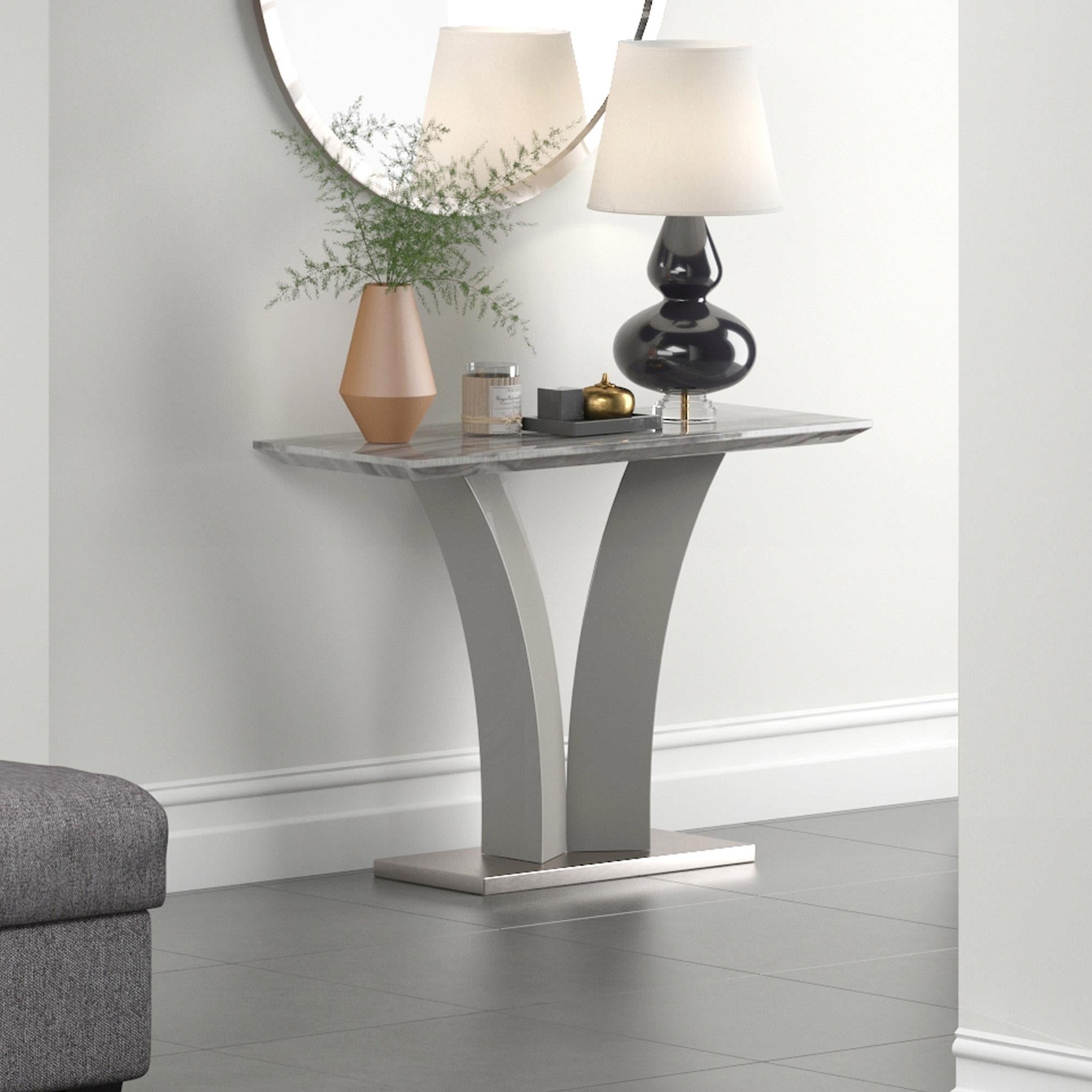  !nspire Napoli 502-545GY Console Table - Light Grey IMAGE 2
