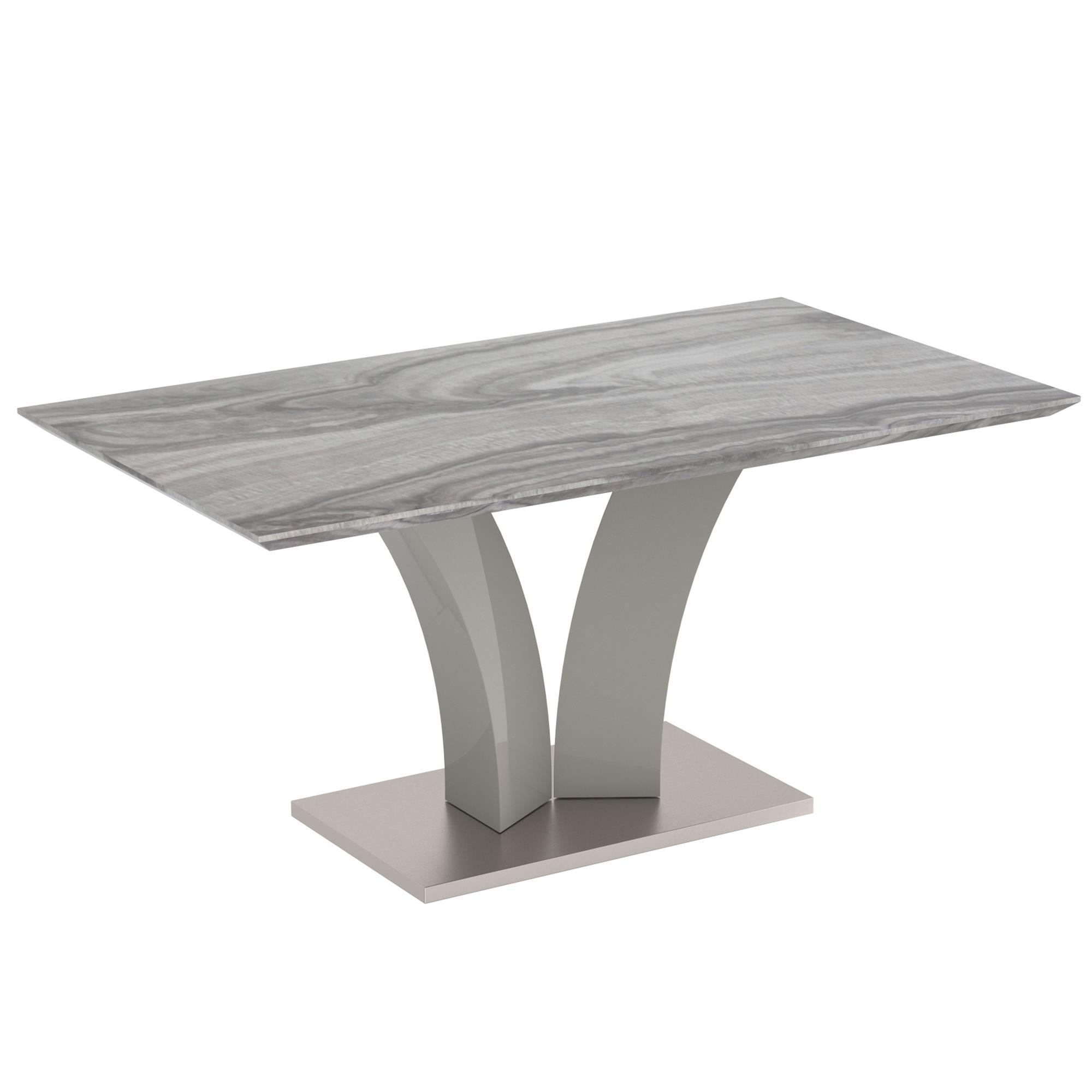  !nspire Napoli 201-545GY Rectangular Dining Table - Light Grey IMAGE 1