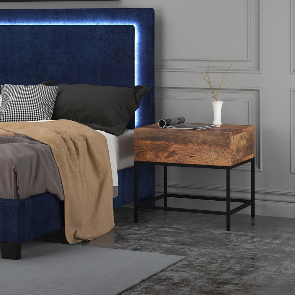  !nspire Ojas 501-513NT Accent Table - Natural Burnt and Black IMAGE 2