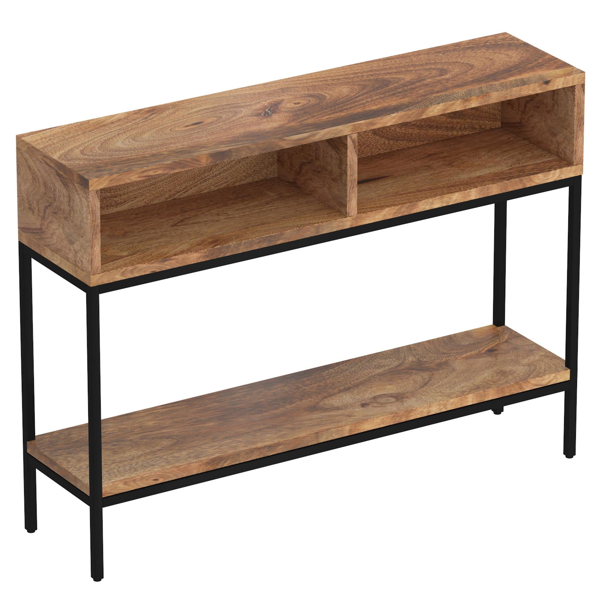  !nspire Ojas 502-513NT Console Table - Natural Burnt and Black IMAGE 1