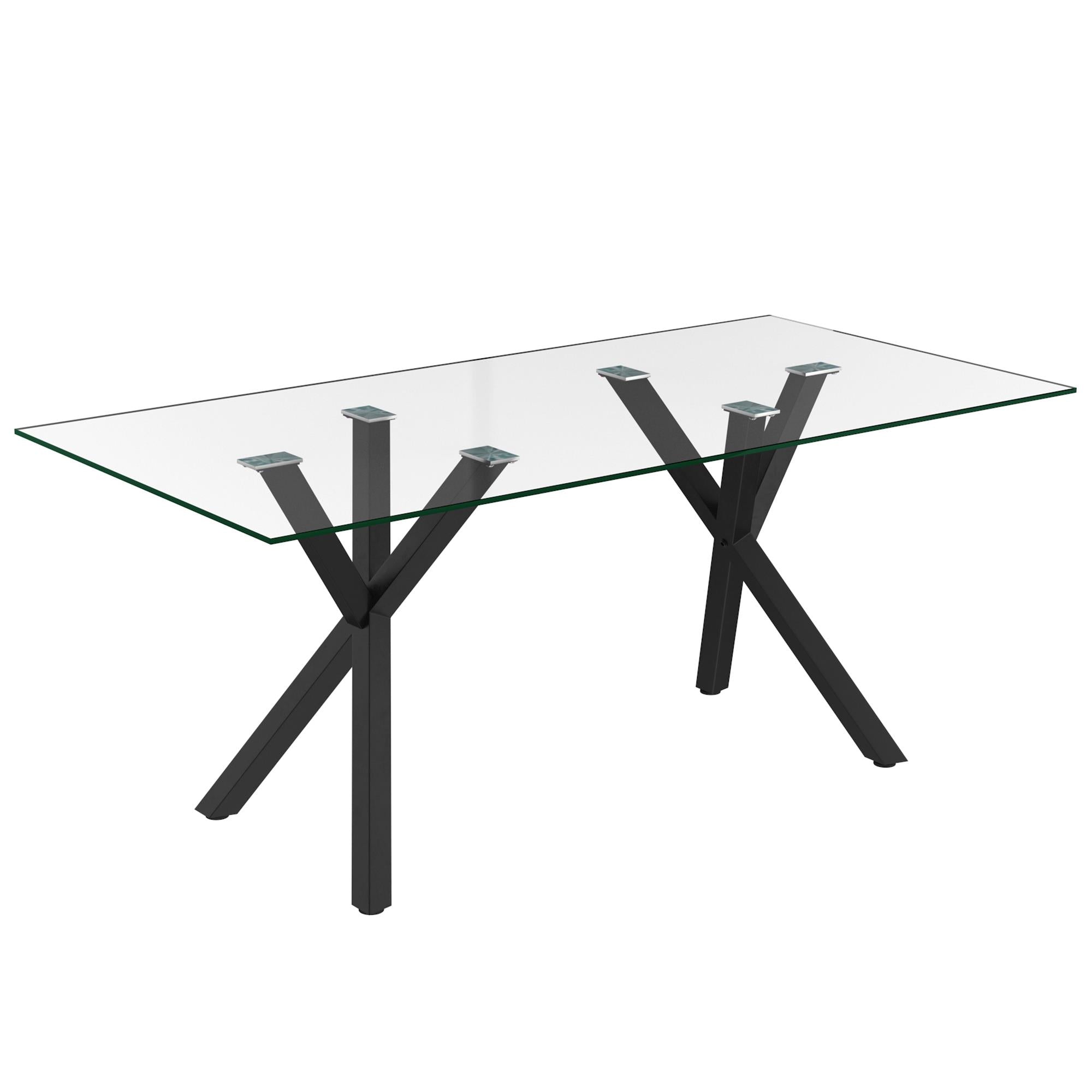  Worldwide Home Furnishings Stark 201-535BK Rectangular Dining Table - Black IMAGE 1
