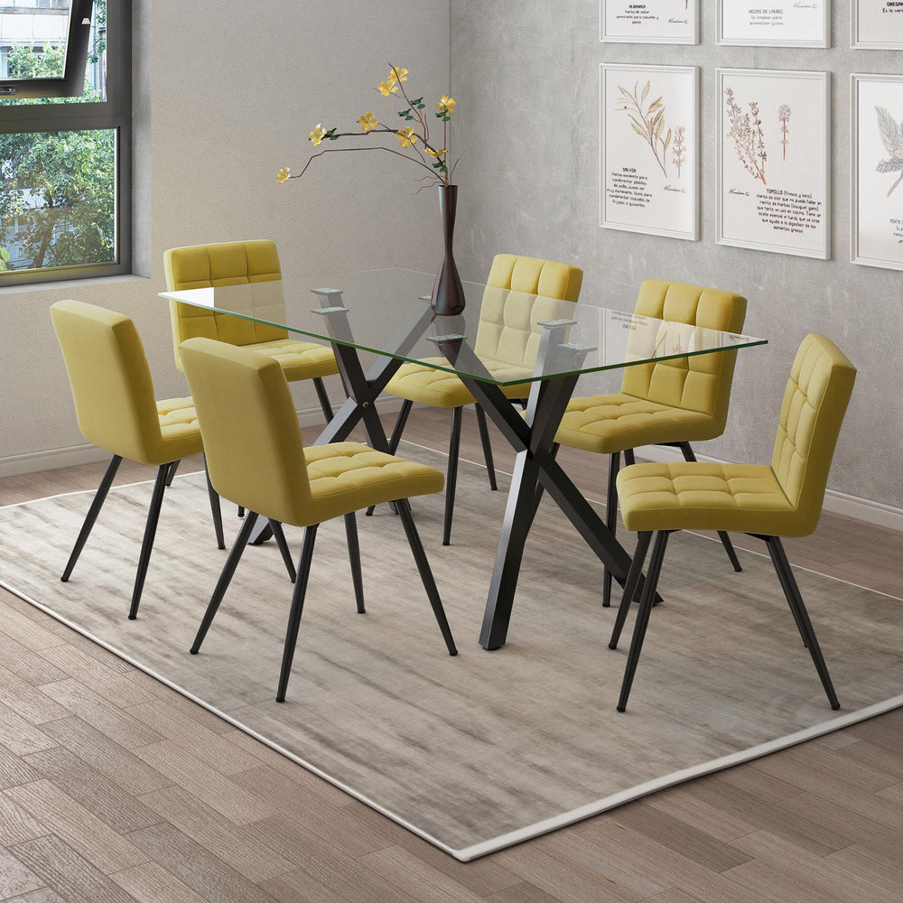  Worldwide Home Furnishings Stark 201-535BK Rectangular Dining Table - Black IMAGE 2