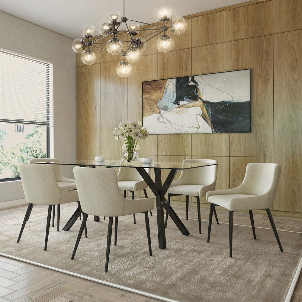  Worldwide Home Furnishings Stark 201-535BK Rectangular Dining Table - Black IMAGE 7