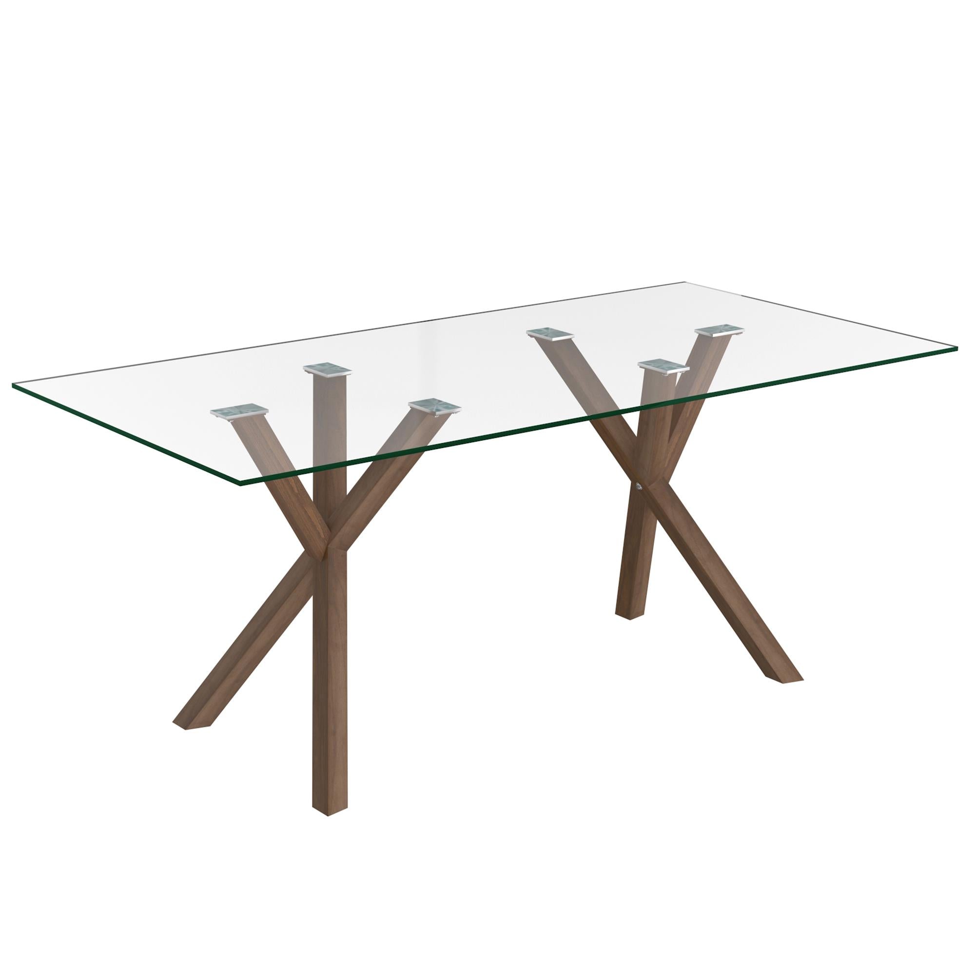  Worldwide Home Furnishings Stark 201-535WAL Rectangular Dining Table - Walnut IMAGE 1