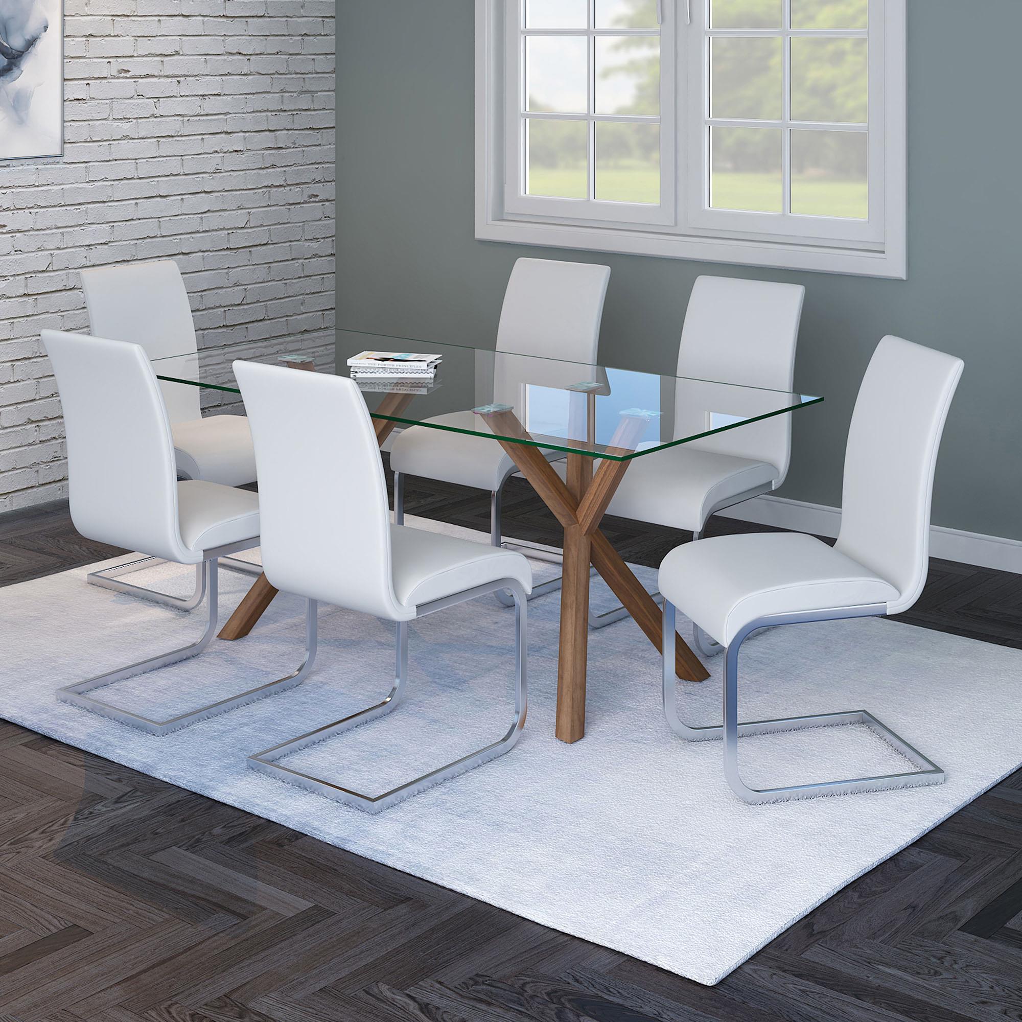  Worldwide Home Furnishings Stark 201-535WAL Rectangular Dining Table - Walnut IMAGE 2