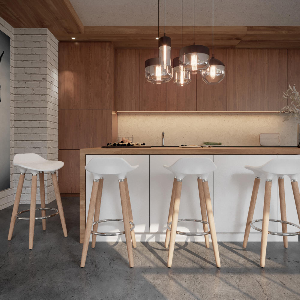  !nspire Trex 203-990WT 26" Counter Stool - White and Natural IMAGE 2