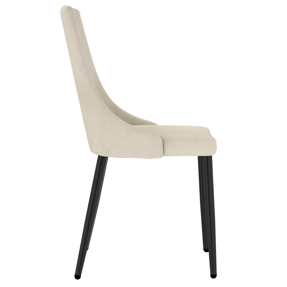  Worldwide Home Furnishings Venice 202-536BEG Dining Chair - Beige and Black IMAGE 4