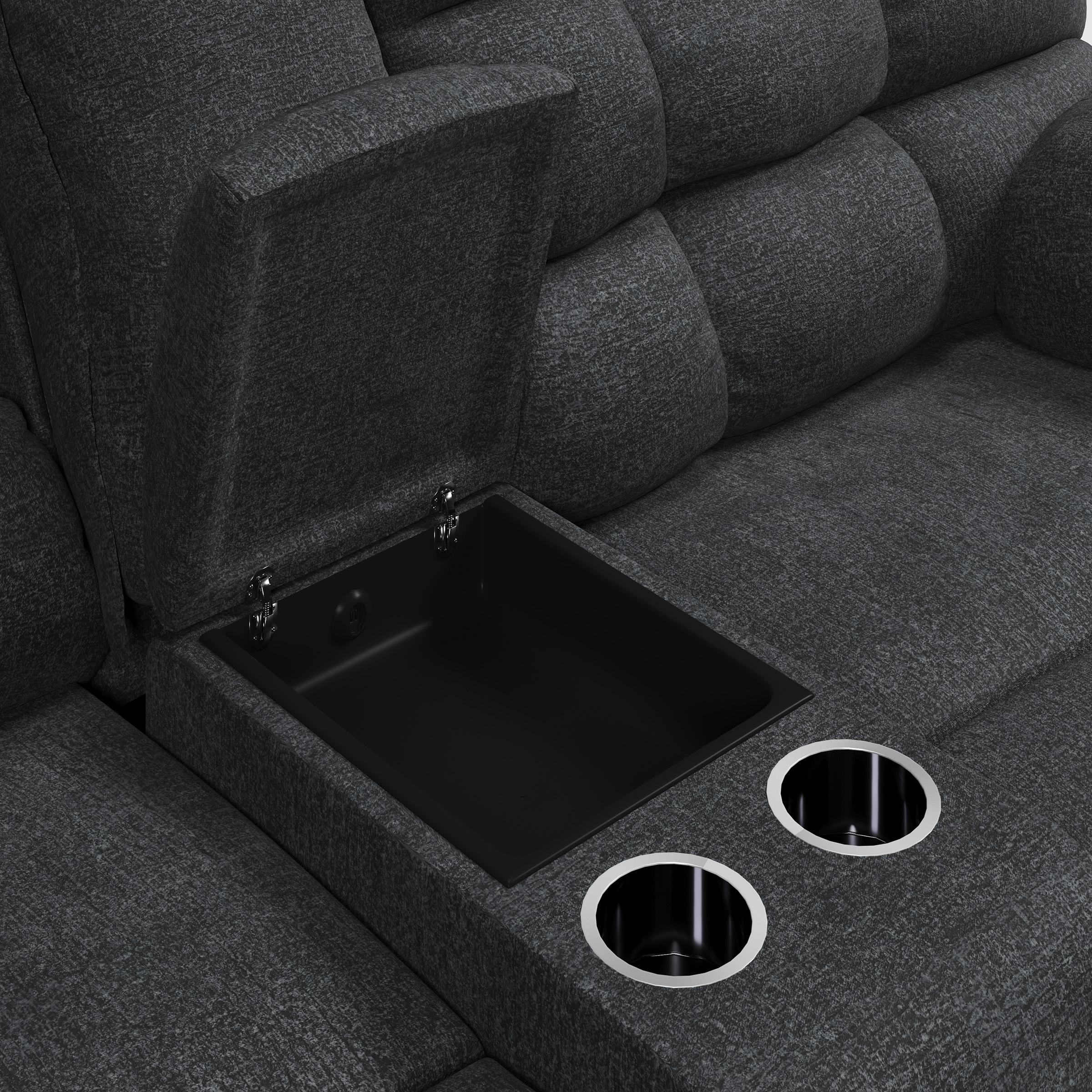  Signature Design by Ashley Wilhurst Reclining Fabric Loveseat with Console 5540394 IMAGE 6