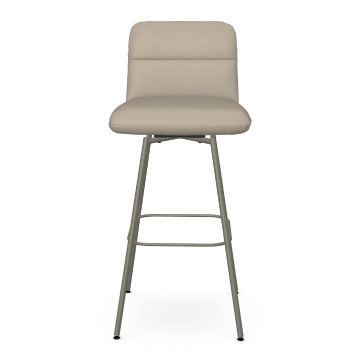  Amisco Niles 41351-30/56KT Pub Height Swivel Stool - Titanium/Mushroom IMAGE 2