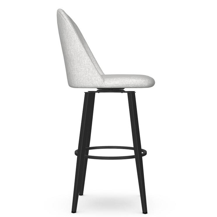  Amisco Zahra 41334-30/25BP Pub Height Swivel Stool - Black Coral/Pixel IMAGE 3
