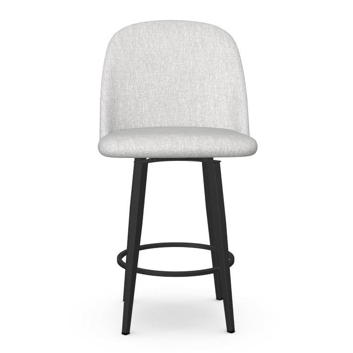  Amisco Zahra 41334-26/25BP Counter Height Swivel Stool - Black Coral/Pixel IMAGE 2