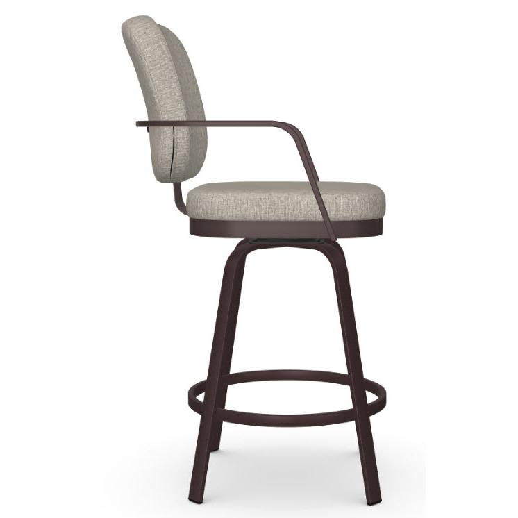  Amisco Dorsey 41596-26/52HT Counter Height Swivel Stool - Oxidado/Shiitake IMAGE 3