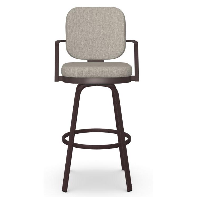  Amisco Dorsey 41596-30/52HT Pub Height Swivel Stool - Oxidado/Shiitake IMAGE 2