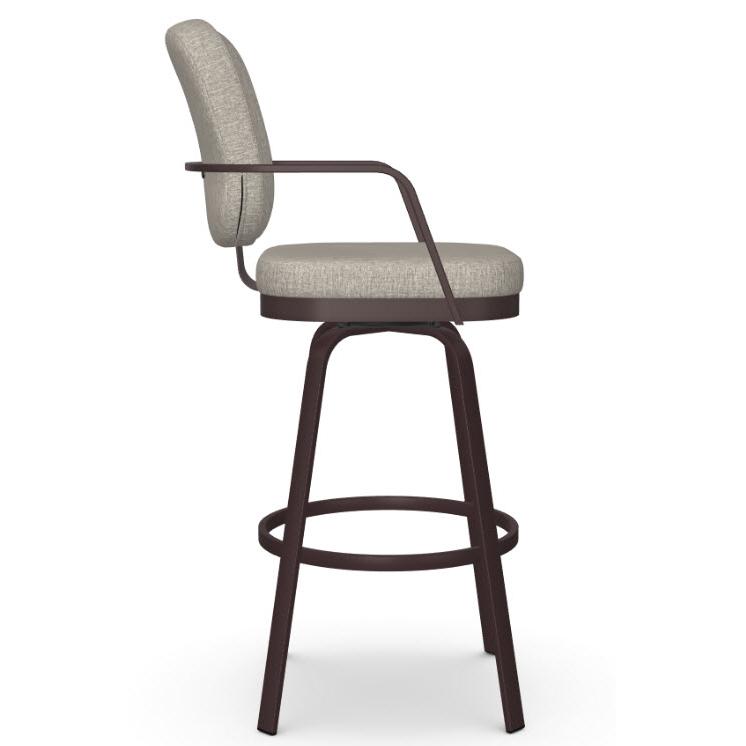  Amisco Dorsey 41596-30/52HT Pub Height Swivel Stool - Oxidado/Shiitake IMAGE 3