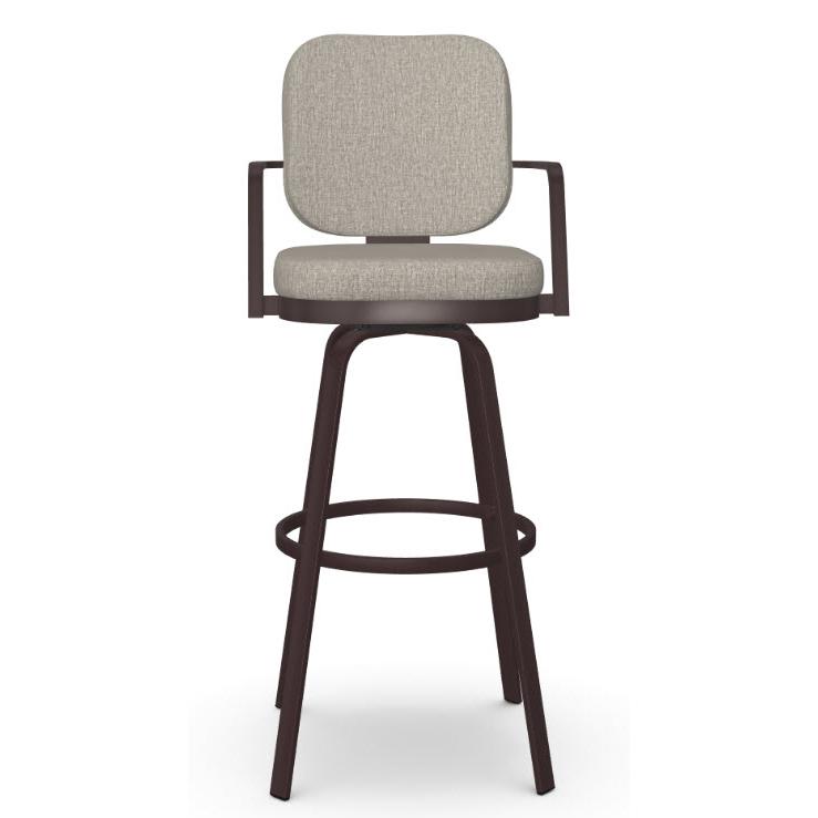  Amisco Dorsey 41596-34/52HT Spectator Height Swivel Stool - Oxidado/Shiitake IMAGE 2