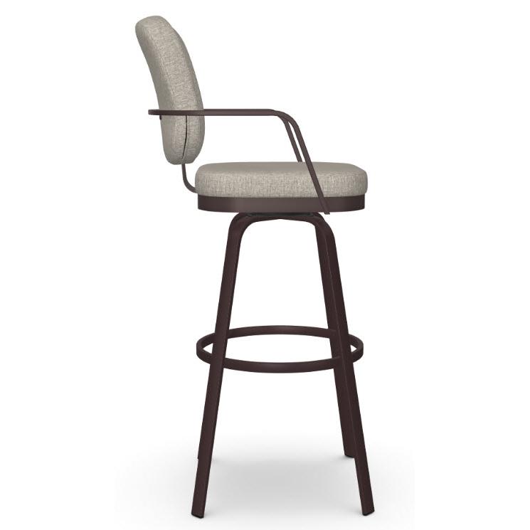  Amisco Dorsey 41596-34/52HT Spectator Height Swivel Stool - Oxidado/Shiitake IMAGE 3