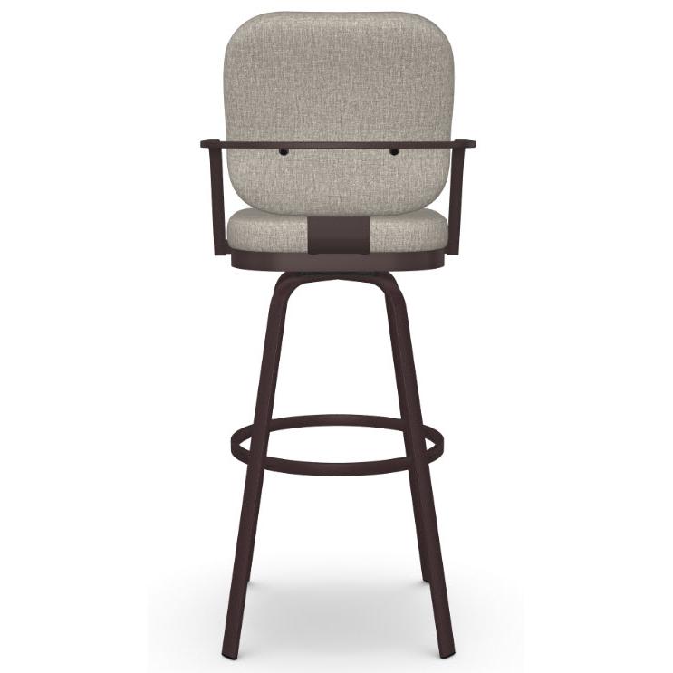  Amisco Dorsey 41596-34/52HT Spectator Height Swivel Stool - Oxidado/Shiitake IMAGE 4
