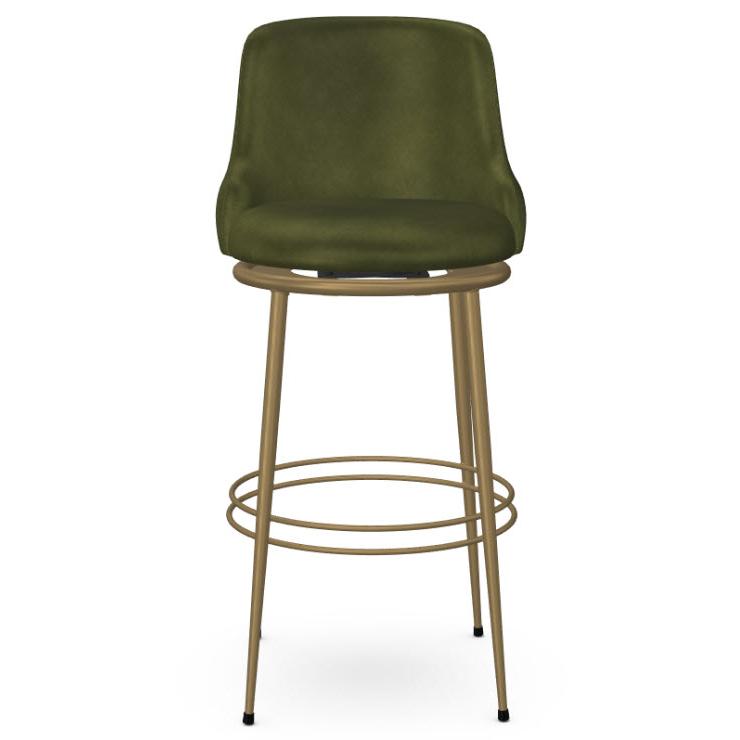  Amisco Glenn 41597-30/27JL Pub Height Swivel Stool - Sun Gold/Emerald IMAGE 2